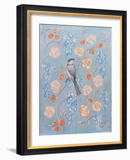 Heirloom Chinoiserie Bird I-Julia Purinton-Framed Art Print