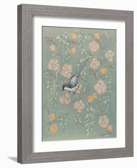 Heirloom Chinoiserie Bird II Pastel-Julia Purinton-Framed Art Print