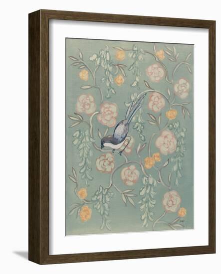 Heirloom Chinoiserie Bird II Pastel-Julia Purinton-Framed Art Print