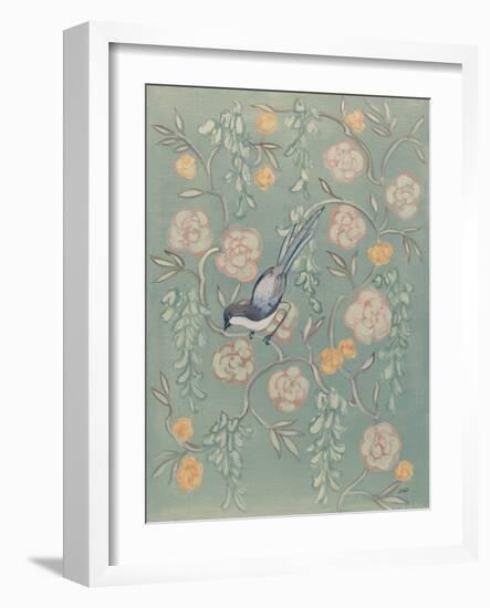 Heirloom Chinoiserie Bird II Pastel-Julia Purinton-Framed Art Print