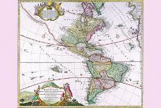 The Americas - the Western Hemisphere-Heirs Homanns-Mounted Art Print