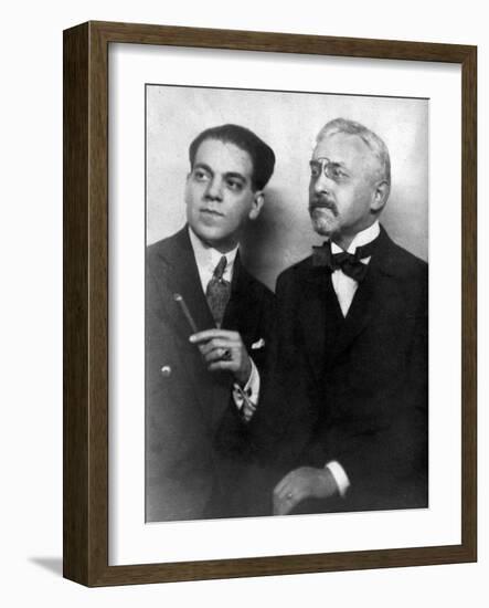 Heitor Villa-Lobos, Brazilian Composer, with French Composer Florent Schmitt, 1923-null-Framed Giclee Print