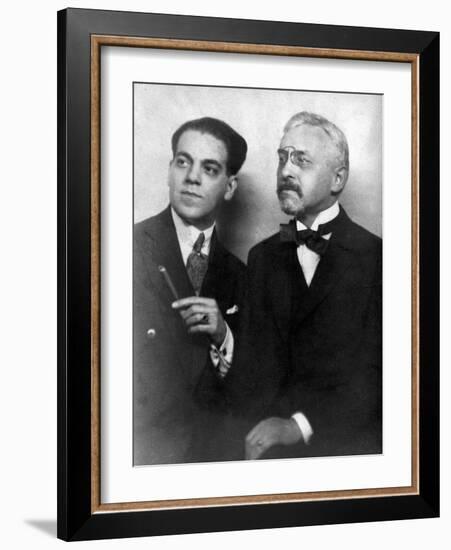 Heitor Villa-Lobos, Brazilian Composer, with French Composer Florent Schmitt, 1923-null-Framed Giclee Print