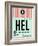 HEL Helsinki Luggage Tag I-NaxArt-Framed Art Print