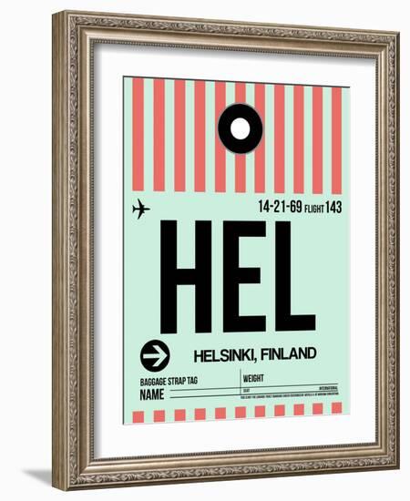 HEL Helsinki Luggage Tag I-NaxArt-Framed Art Print