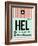 HEL Helsinki Luggage Tag I-NaxArt-Framed Art Print