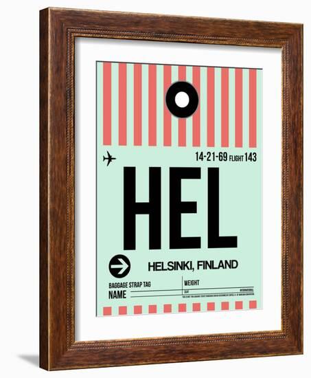 HEL Helsinki Luggage Tag I-NaxArt-Framed Art Print