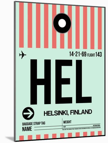HEL Helsinki Luggage Tag I-NaxArt-Mounted Art Print