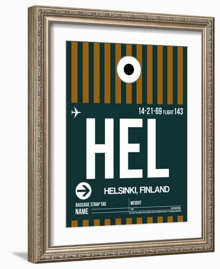 HEL Helsinki Luggage Tag II-NaxArt-Framed Art Print