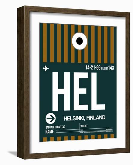 HEL Helsinki Luggage Tag II-NaxArt-Framed Art Print