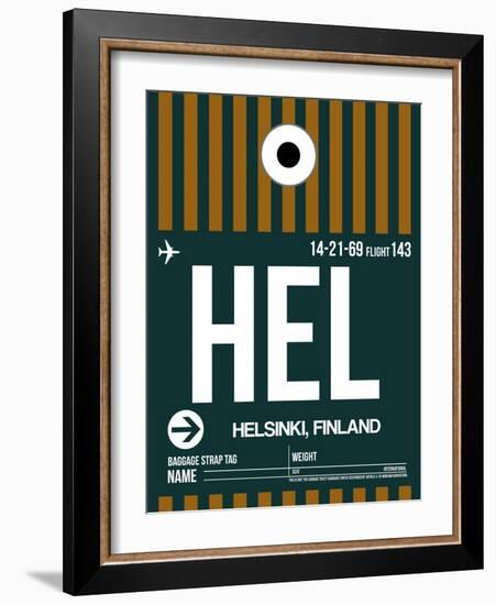 HEL Helsinki Luggage Tag II-NaxArt-Framed Art Print