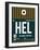 HEL Helsinki Luggage Tag II-NaxArt-Framed Art Print