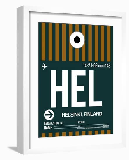 HEL Helsinki Luggage Tag II-NaxArt-Framed Art Print