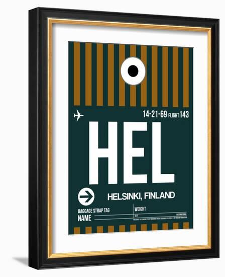 HEL Helsinki Luggage Tag II-NaxArt-Framed Art Print