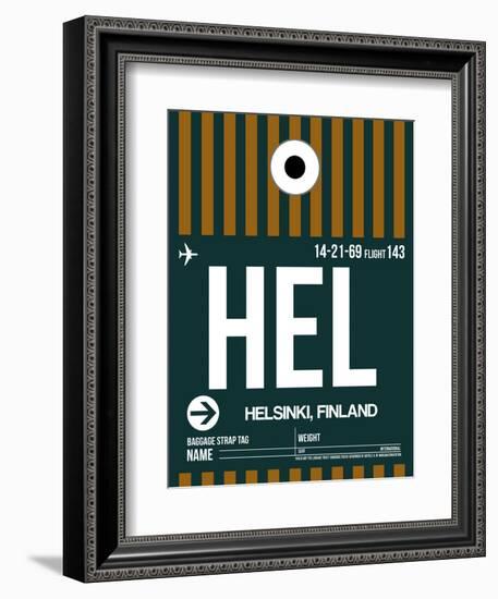 HEL Helsinki Luggage Tag II-NaxArt-Framed Premium Giclee Print