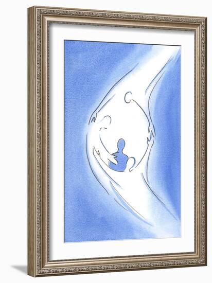 Held in Christ's Embrace, the Soul Turns towards the Father Above, United in the Spirit's Love, And-Elizabeth Wang-Framed Giclee Print