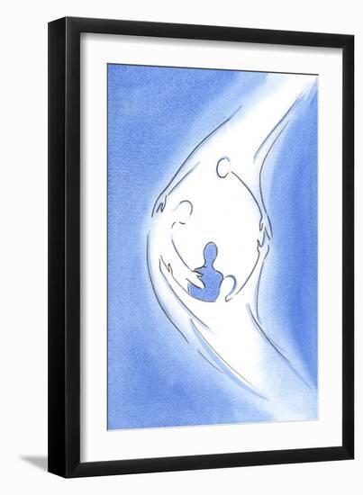 Held in Christ's Embrace, the Soul Turns towards the Father Above, United in the Spirit's Love, And-Elizabeth Wang-Framed Giclee Print