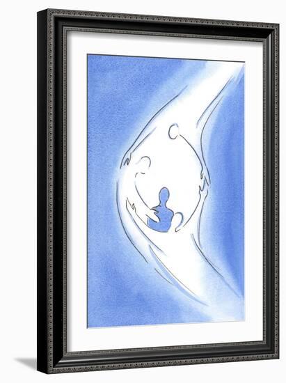 Held in Christ's Embrace, the Soul Turns towards the Father Above, United in the Spirit's Love, And-Elizabeth Wang-Framed Giclee Print
