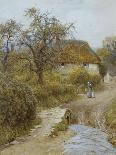 At the Cottage Gate-Helen Allingham-Giclee Print