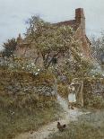 At the Cottage Gate-Helen Allingham-Giclee Print
