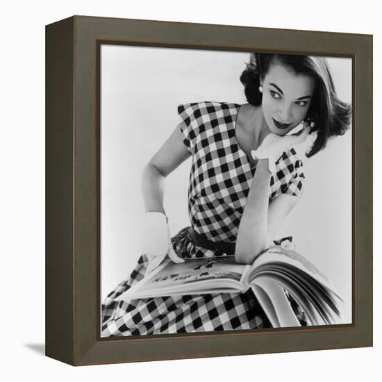 Helen Bunney in a Dress by Blanes, 1957-John French-Framed Premier Image Canvas