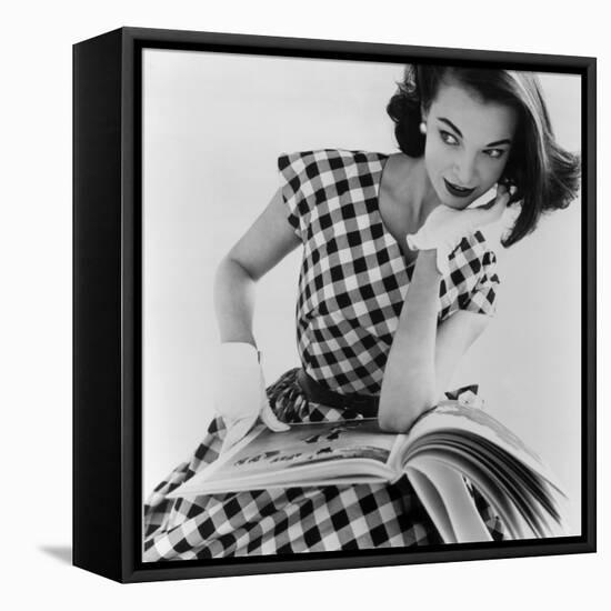 Helen Bunney in a Dress by Blanes, 1957-John French-Framed Premier Image Canvas