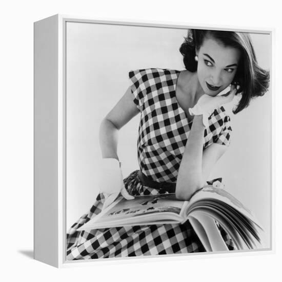 Helen Bunney in a Dress by Blanes, 1957-John French-Framed Premier Image Canvas