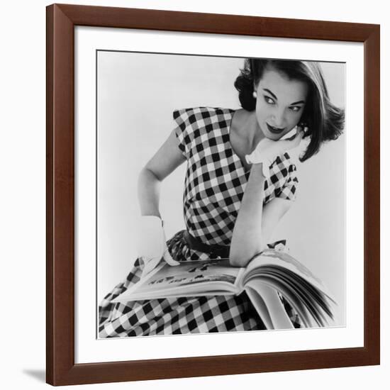 Helen Bunney in a Dress by Blanes, 1957-John French-Framed Giclee Print