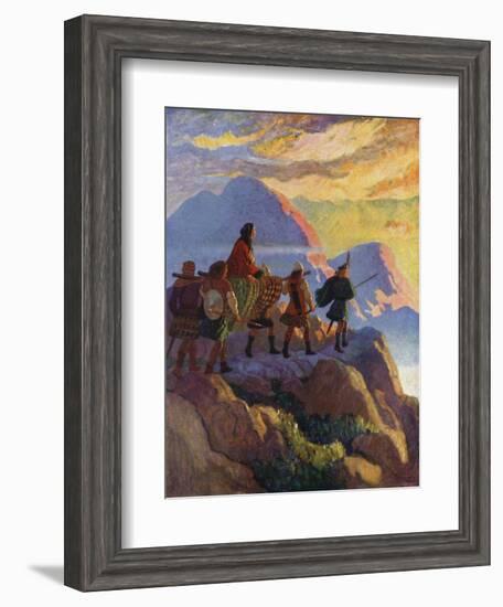 Helen Descends the Glen of Stones-Newell Convers Wyeth-Framed Giclee Print