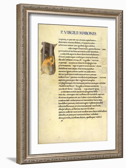 Helen Hiding in the Temple of Vesta, Page 50 from Virgil's 'Aeneid'-William Morris-Framed Giclee Print