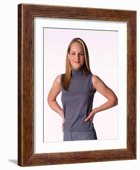 HELEN HUNT. "MAD ABOUT YOU" [1992].-null-Framed Photographic Print