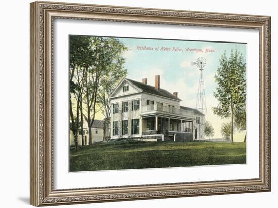 Helen Keller Residence, M Wrentham-null-Framed Art Print