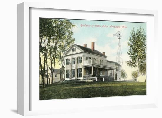 Helen Keller Residence, M Wrentham-null-Framed Art Print