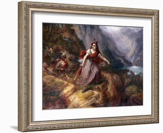 Helen MacGregor in the Conflict at the Pass of Loch Ard-Siegfried Detlev Bendixen-Framed Giclee Print