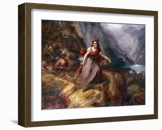 Helen MacGregor in the Conflict at the Pass of Loch Ard-Siegfried Detlev Bendixen-Framed Giclee Print