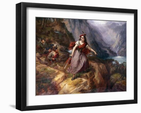 Helen MacGregor in the Conflict at the Pass of Loch Ard-Siegfried Detlev Bendixen-Framed Giclee Print