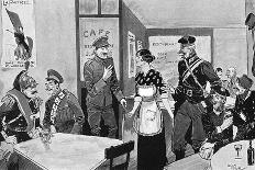 Inter-Allied Fraternisation - Paris Cafe - WW1-Helen Mckie-Art Print