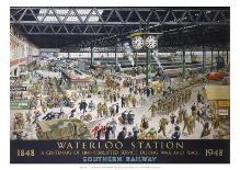 Buffet for Soldiers at Victoria Station, WW1-Helen Mckie-Framed Art Print