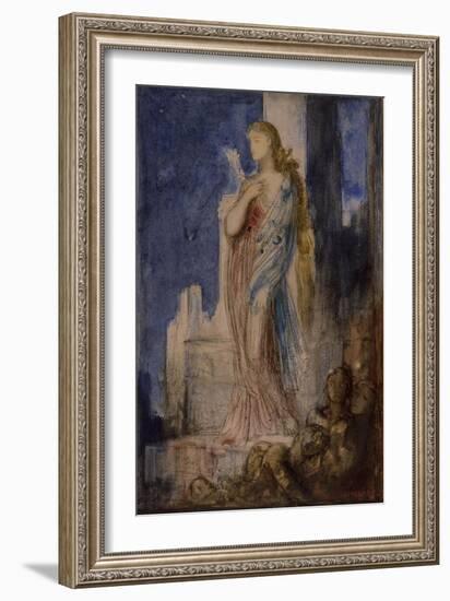 Helen on the Ramparts of Troy-Gustave Moreau-Framed Giclee Print