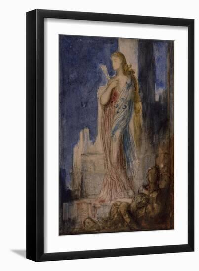 Helen on the Ramparts of Troy-Gustave Moreau-Framed Giclee Print