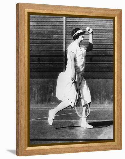 Helen Wills During a Practice Game at San Francisco, June 1925-null-Framed Stretched Canvas