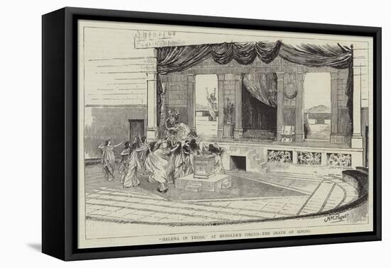 Helena in Troas, at Hengler's Circus, the Death of Oenone-Henry Marriott Paget-Framed Premier Image Canvas