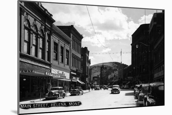 Helena, Montana - Main Street-Lantern Press-Mounted Art Print