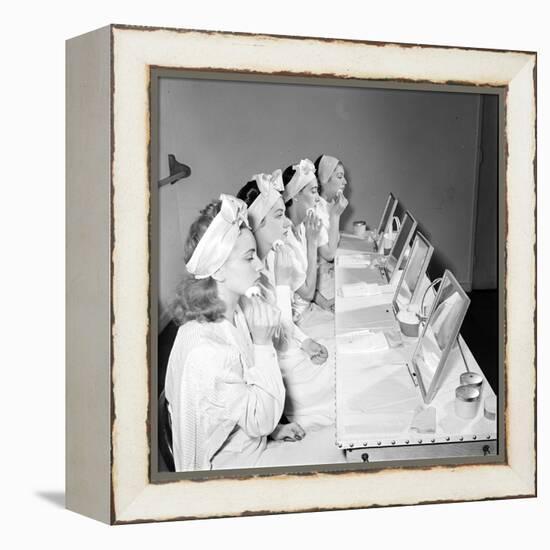 Helena Rubinstein Beauty School Training. Women Learning About Facials. 1940S-Nina Leen-Framed Premier Image Canvas