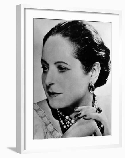 Helena Rubinstein, Founder of the Cosmetics Company Helena Rubinstein Incorporated, 1930's-null-Framed Photo