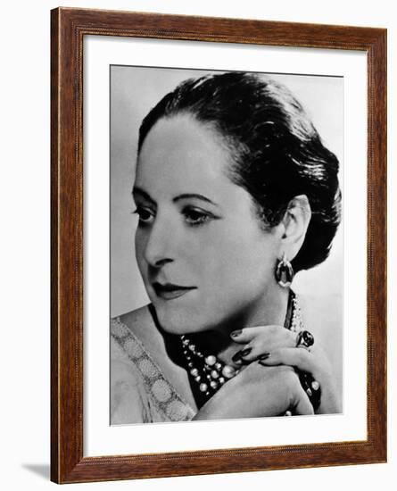 Helena Rubinstein, Founder of the Cosmetics Company Helena Rubinstein Incorporated, 1930's-null-Framed Photo