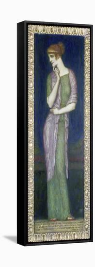 Helena. Tafelbild auf Holz mit einem Vers aus der Illias-Franz von Stuck-Framed Premier Image Canvas