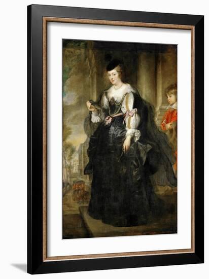 Hélène Fourment with a Carriage-Peter Paul Rubens-Framed Giclee Print