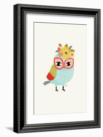 Helga Owl-Annie Bailey Art-Framed Art Print