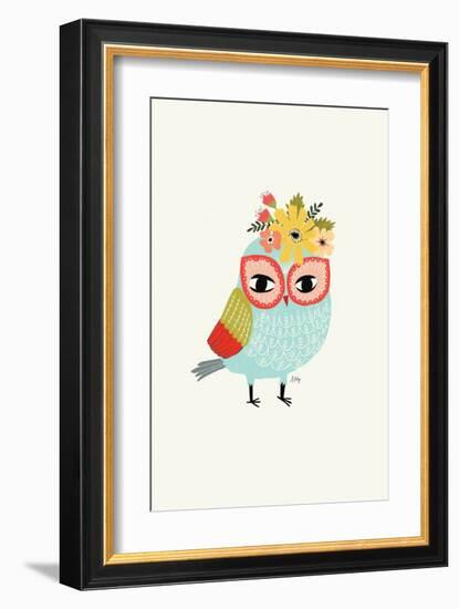 Helga Owl-Annie Bailey Art-Framed Art Print